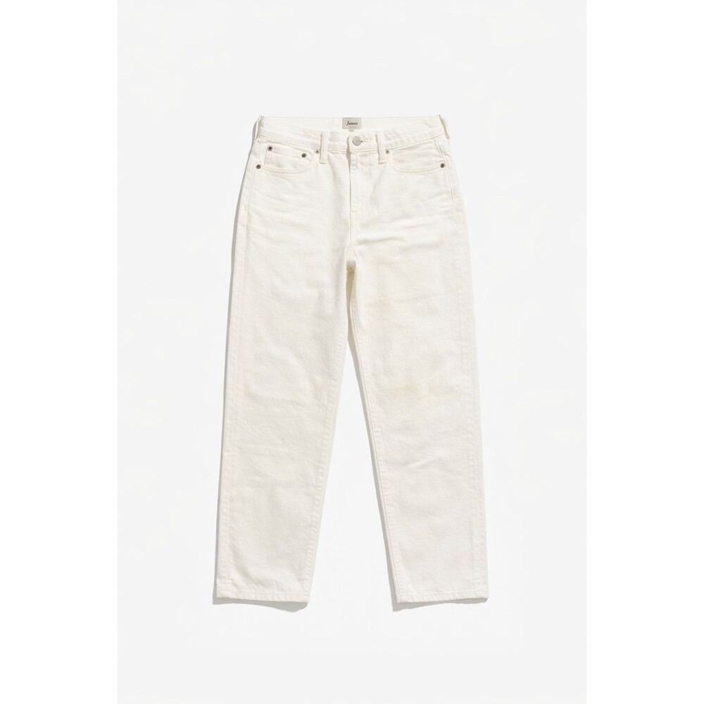 J.Crew White Slouchy Boyfriend Jeans 26 Straight Leg Minimalist